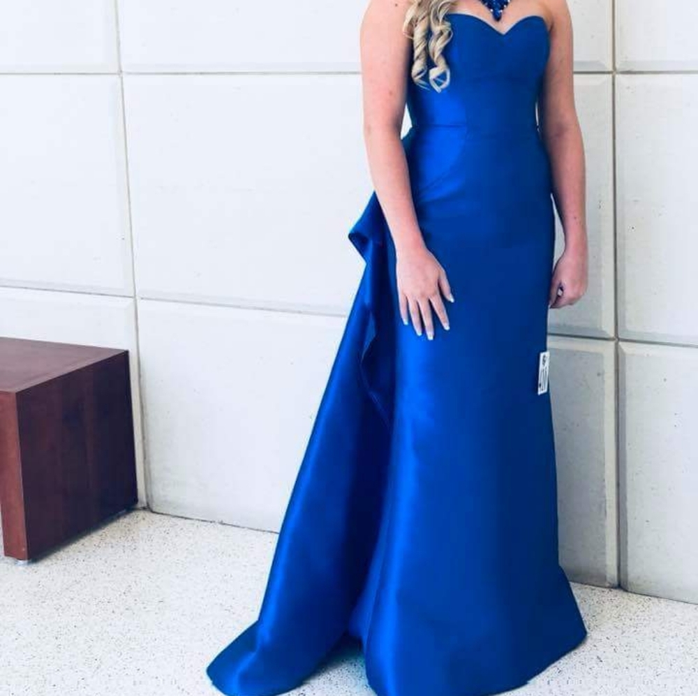 Royal Blue dress with small train